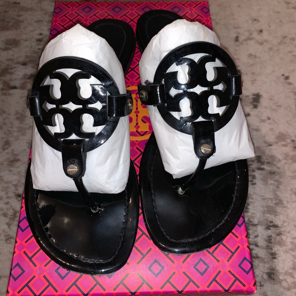 Black Tory Burch Miller Sandals